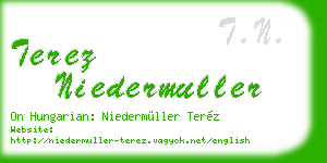 terez niedermuller business card