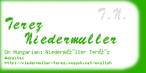 terez niedermuller business card